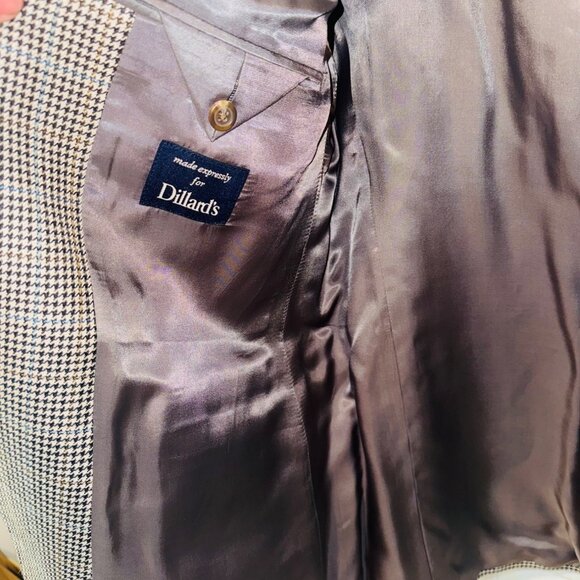 Ralph Lauren 100% Silk Mens Houndstooth Sport Coat Blazer Jacket Old Money 40R - Picture 5 of 9